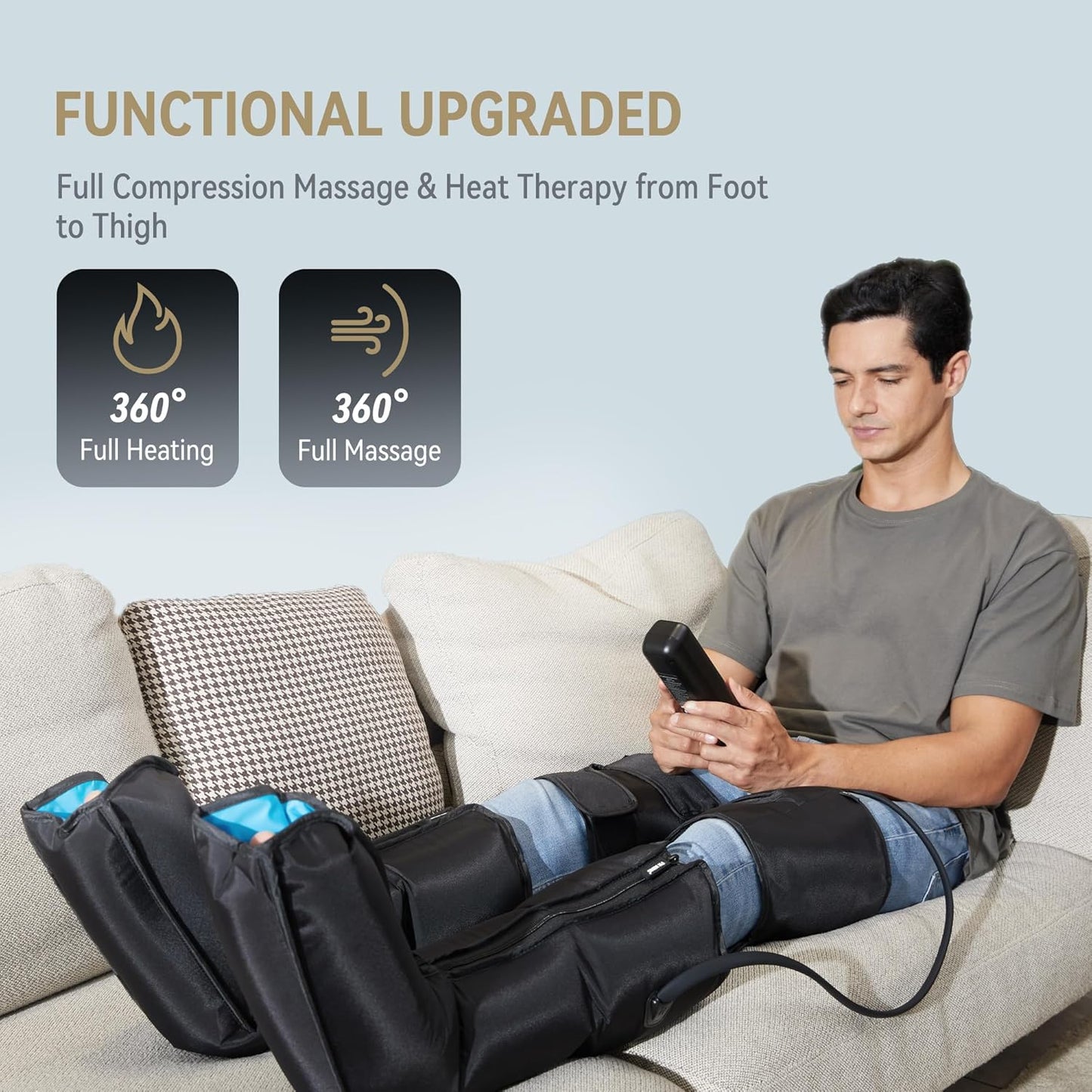 Heated Leg & Foot Massager with Full Compression